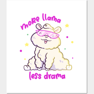 More llama less drama Posters and Art